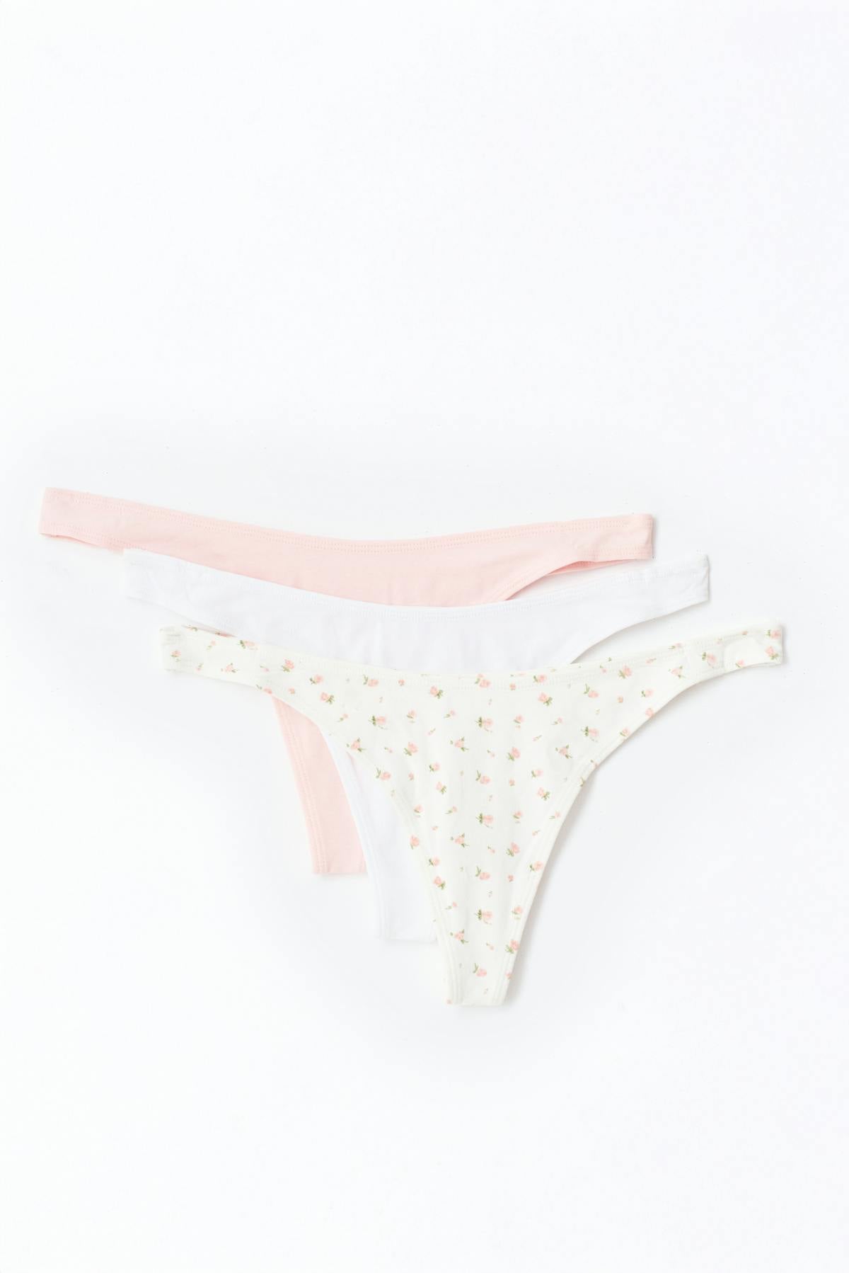 3-pack cotton thong