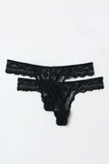 2-pack lace thong