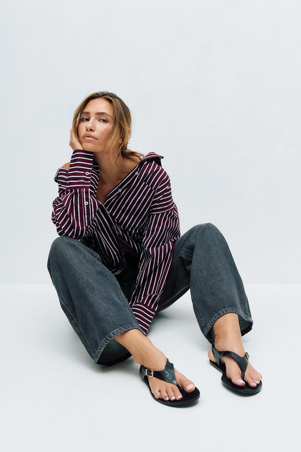 Low wide jeans
