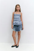 Y denim skirt