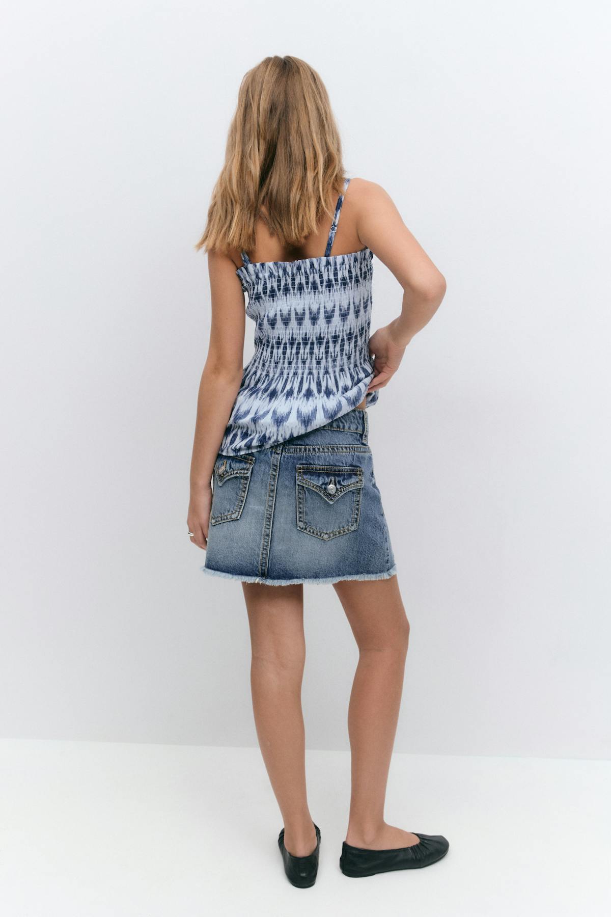 Y denim skirt