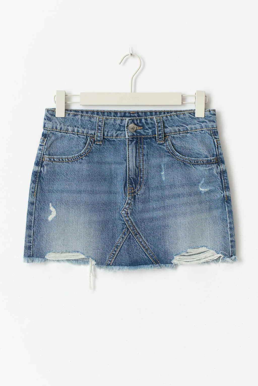 Y denim skirt