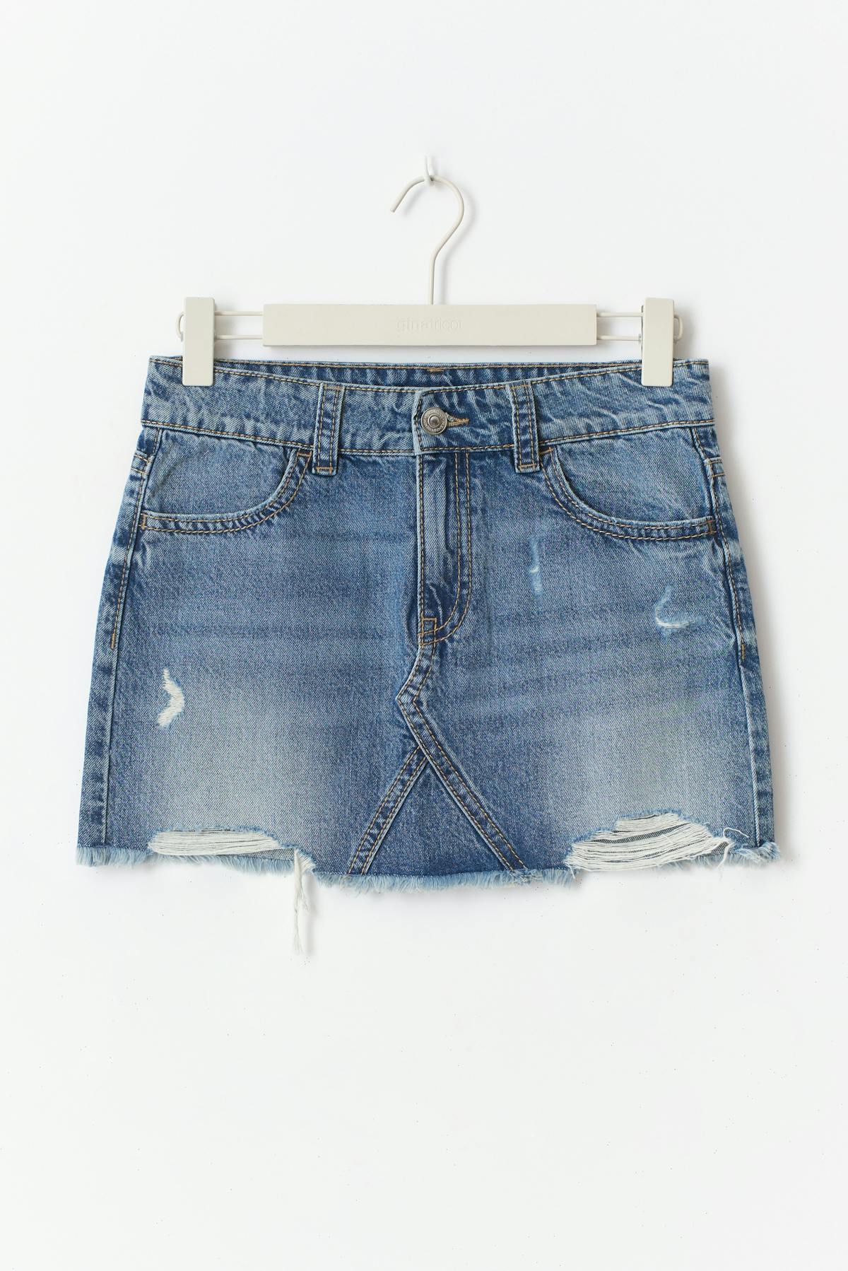 Y denim skirt
