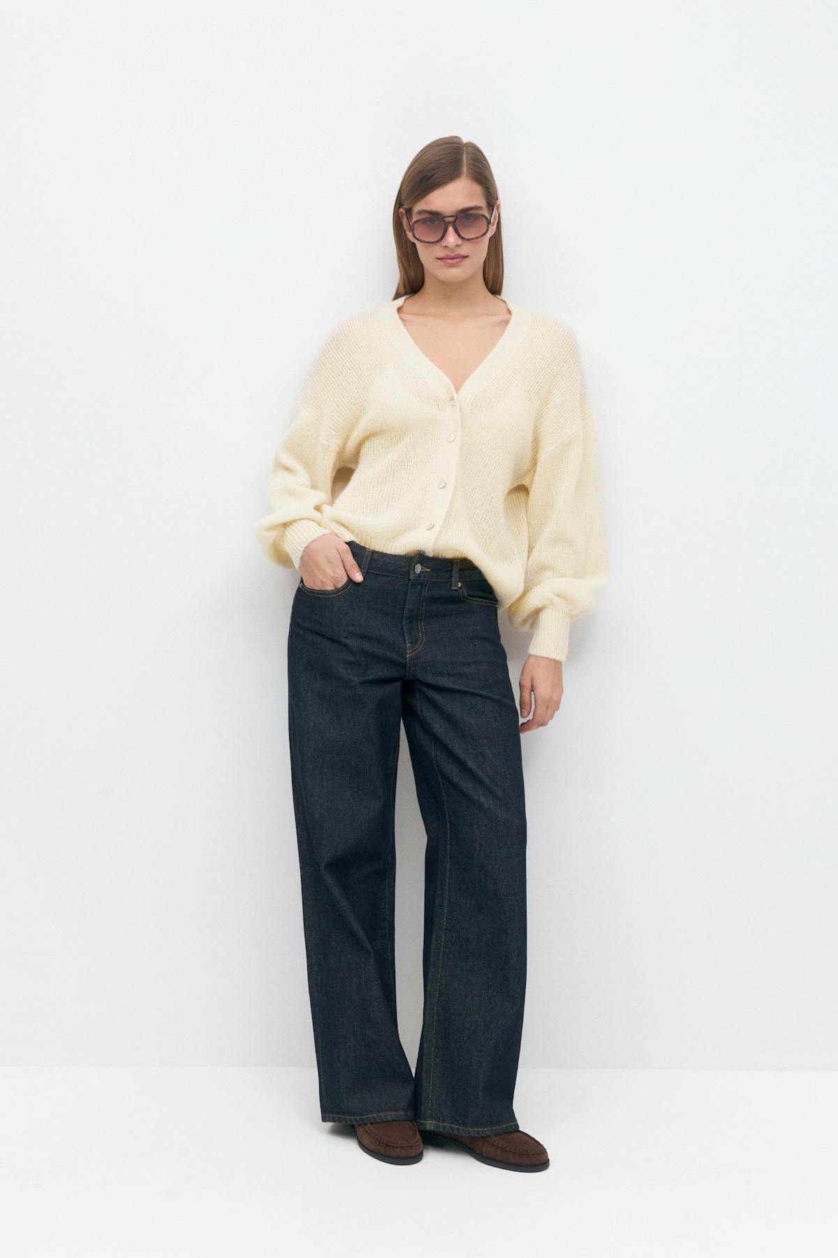 Chunky knitted cardigan