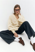 Chunky knitted cardigan