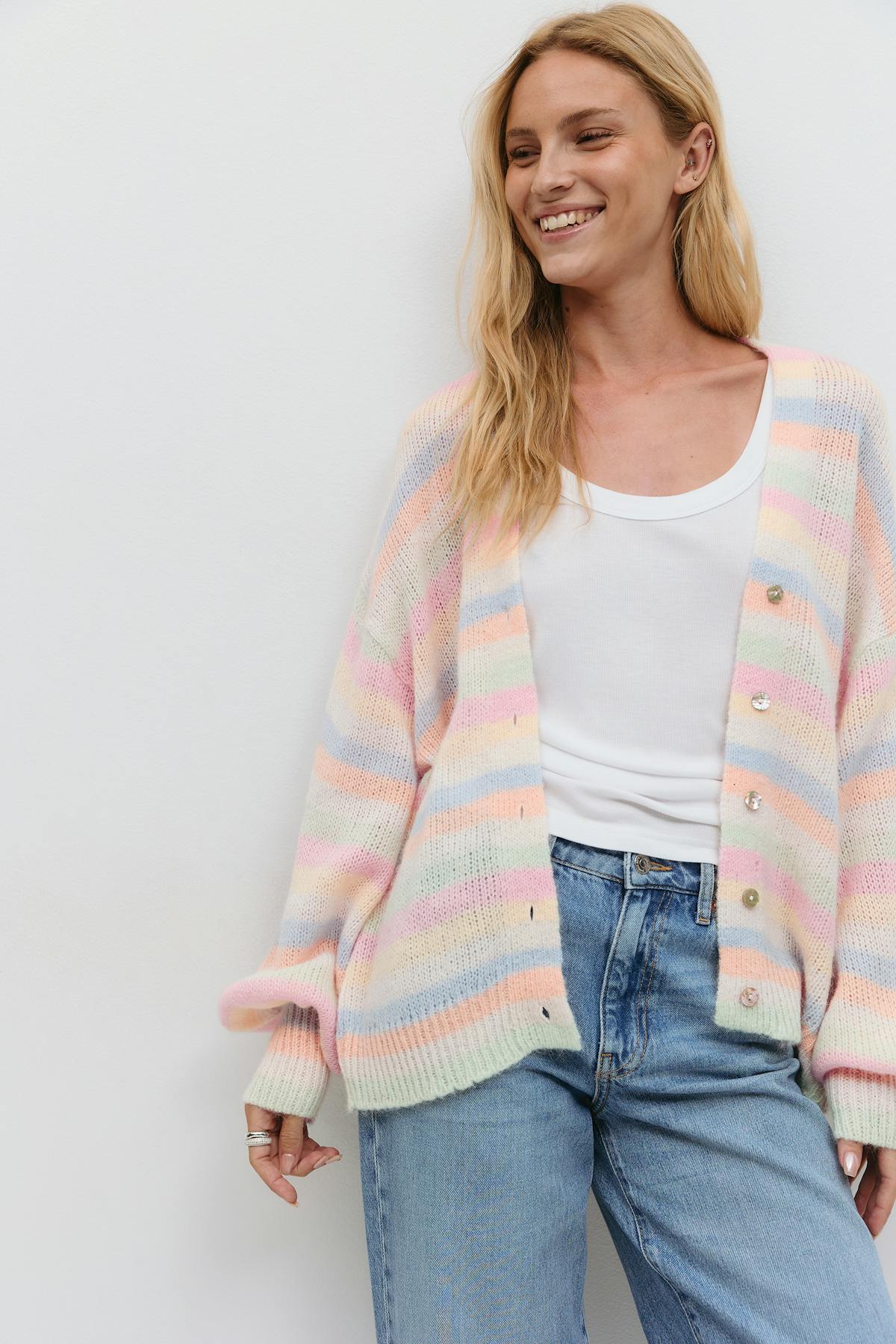 Chunky knitted cardigan