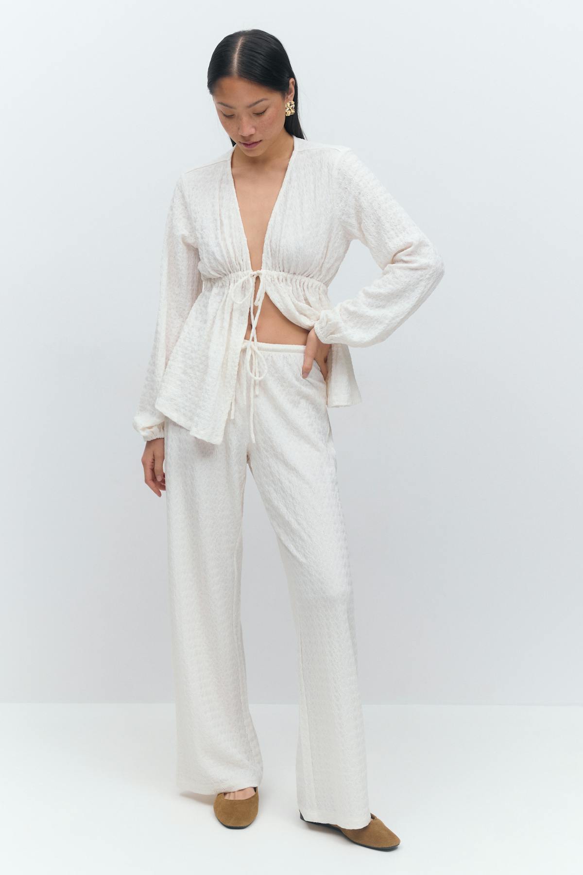 Textured trousers