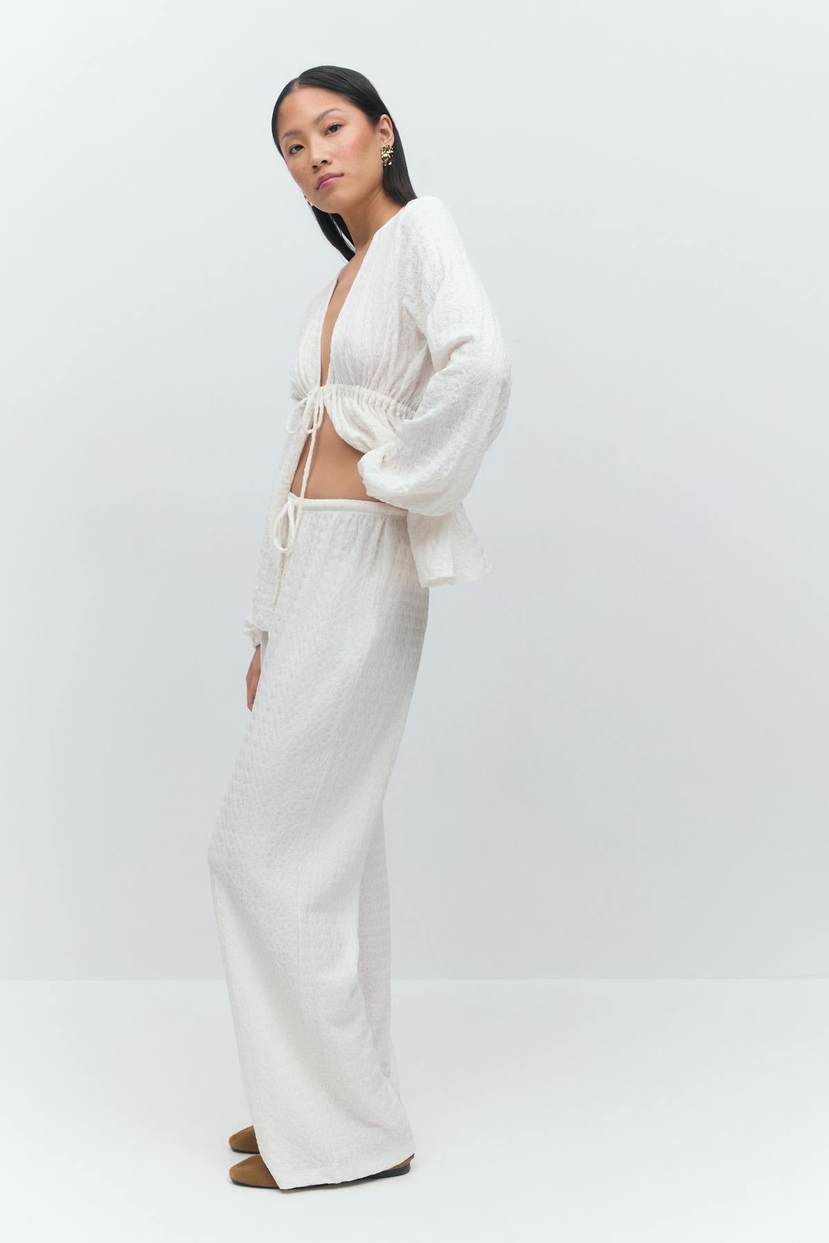 Textured trousers