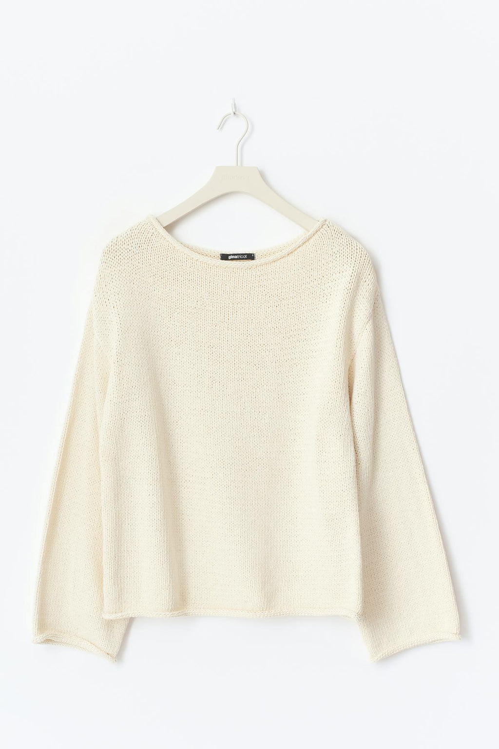 Knitted tape yarn sweater