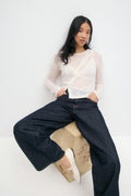 Asymmetric knitted cardigan