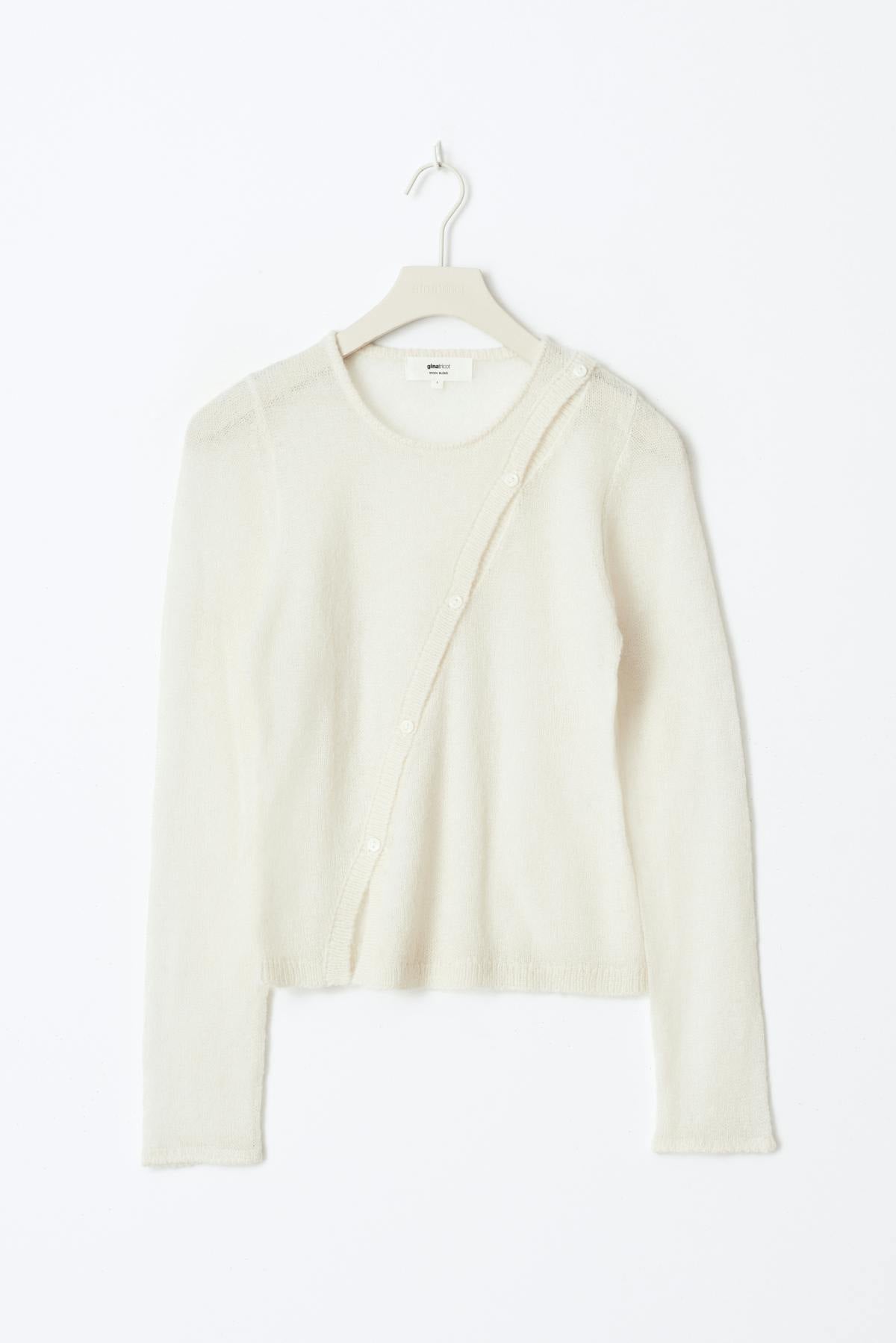 Asymmetric knitted cardigan
