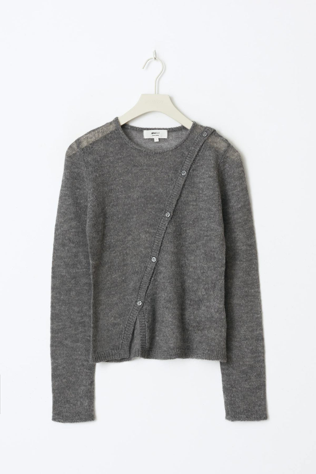 Asymmetric knitted cardigan