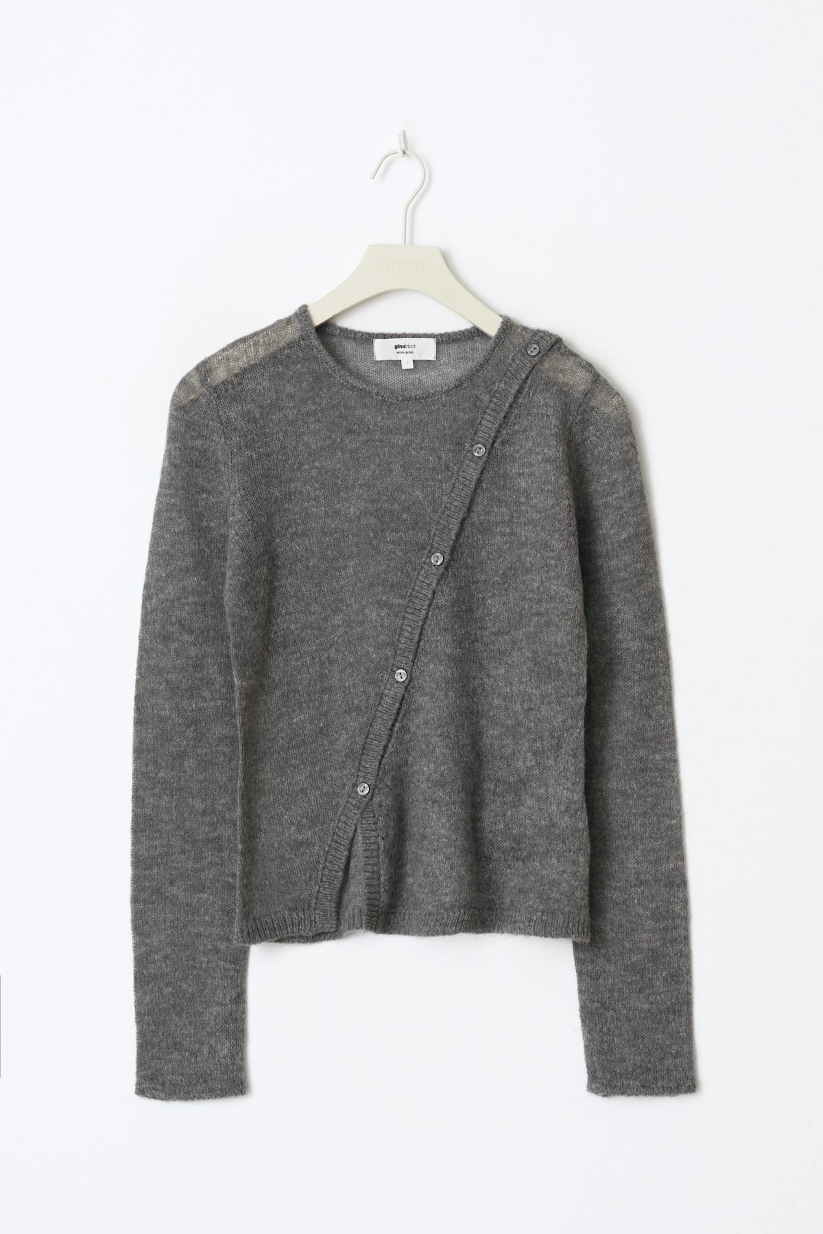 Asymmetric knitted cardigan
