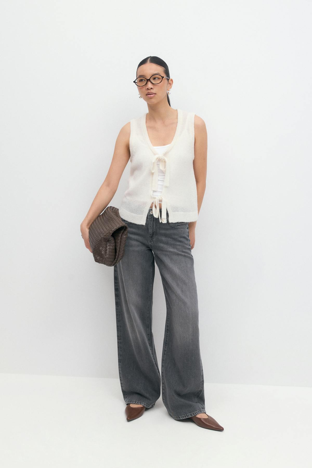 Knitted tie vest
