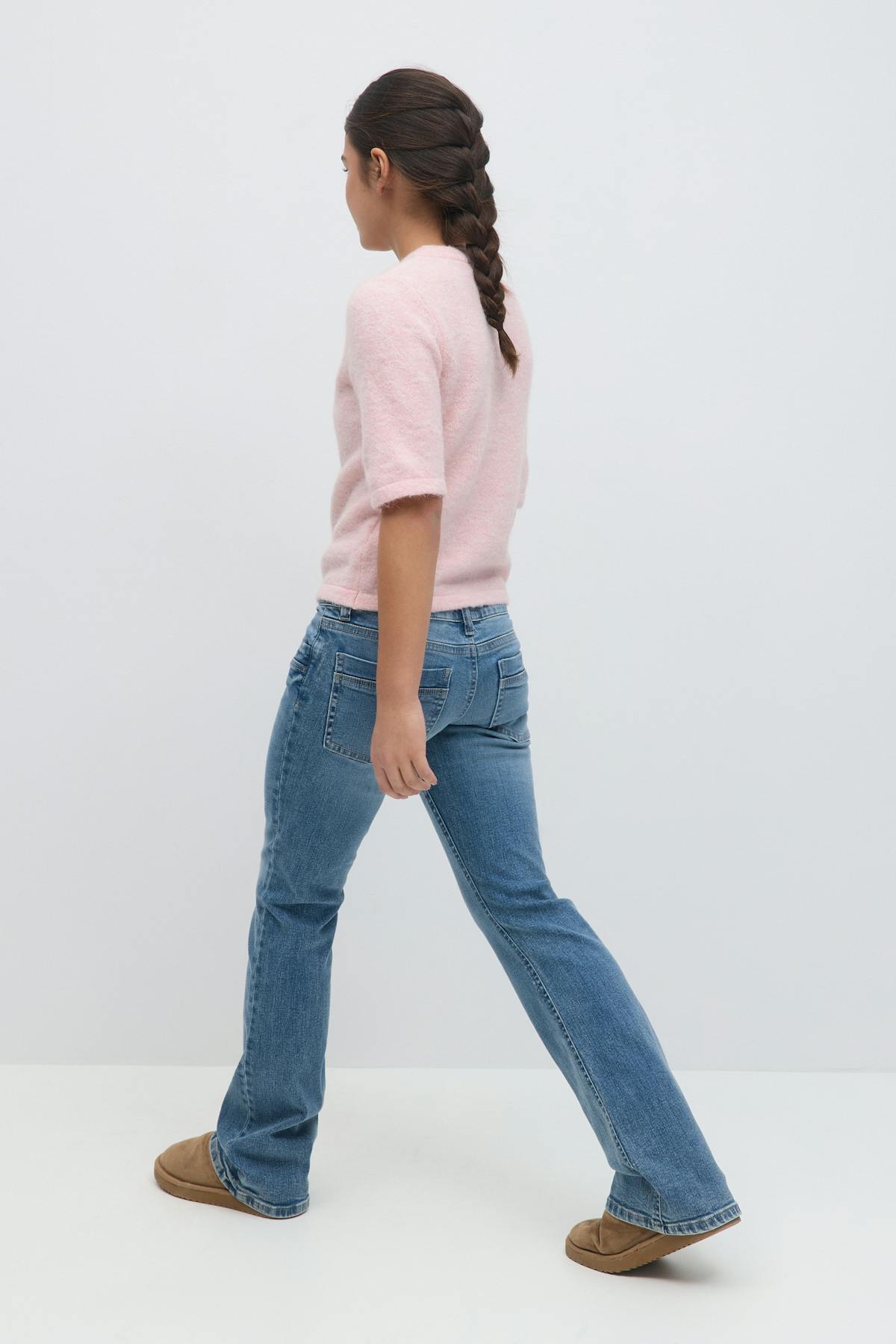 Scandi low waist bootcut jeans