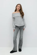 Scandi low waist bootcut jeans