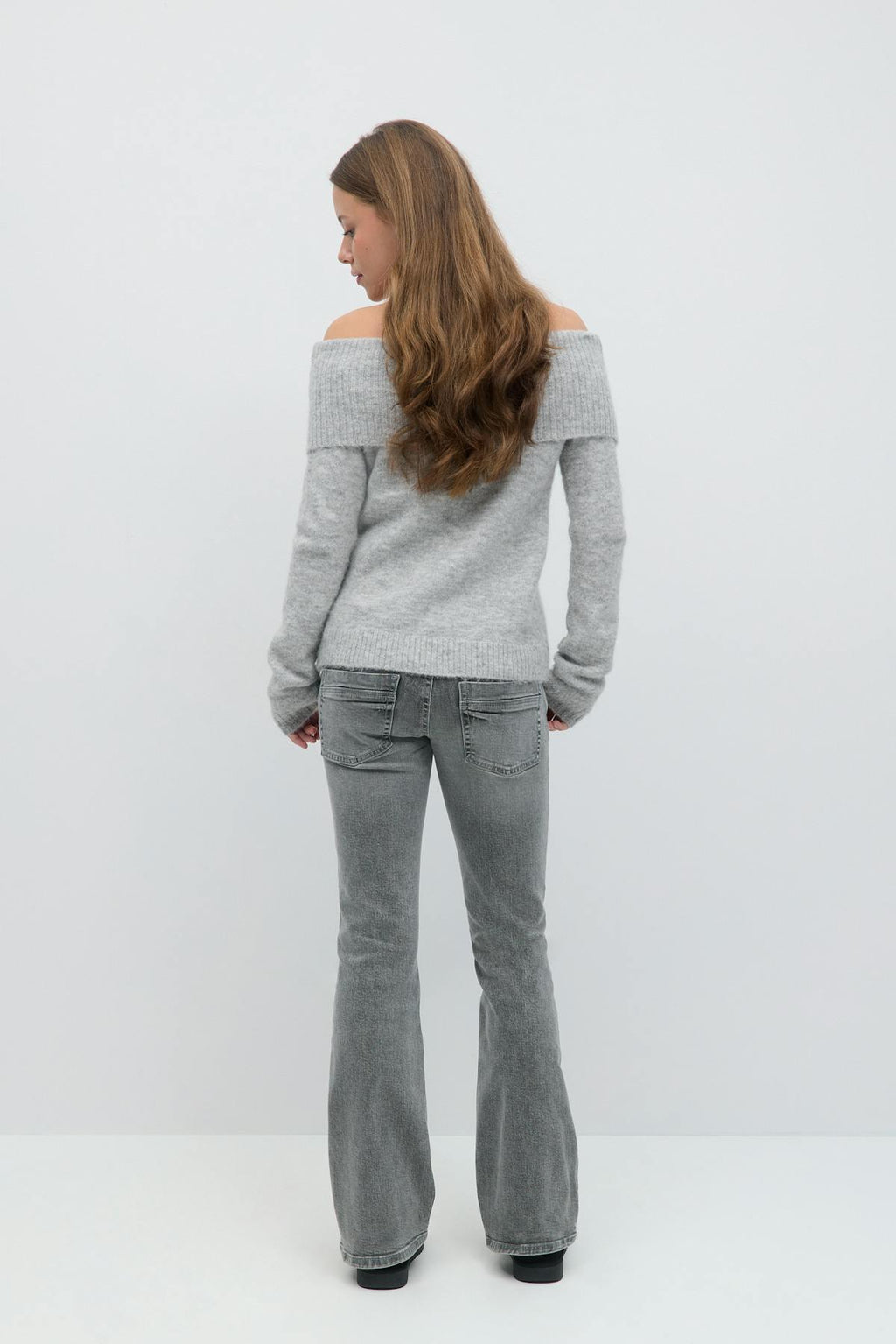 Scandi low waist bootcut jeans