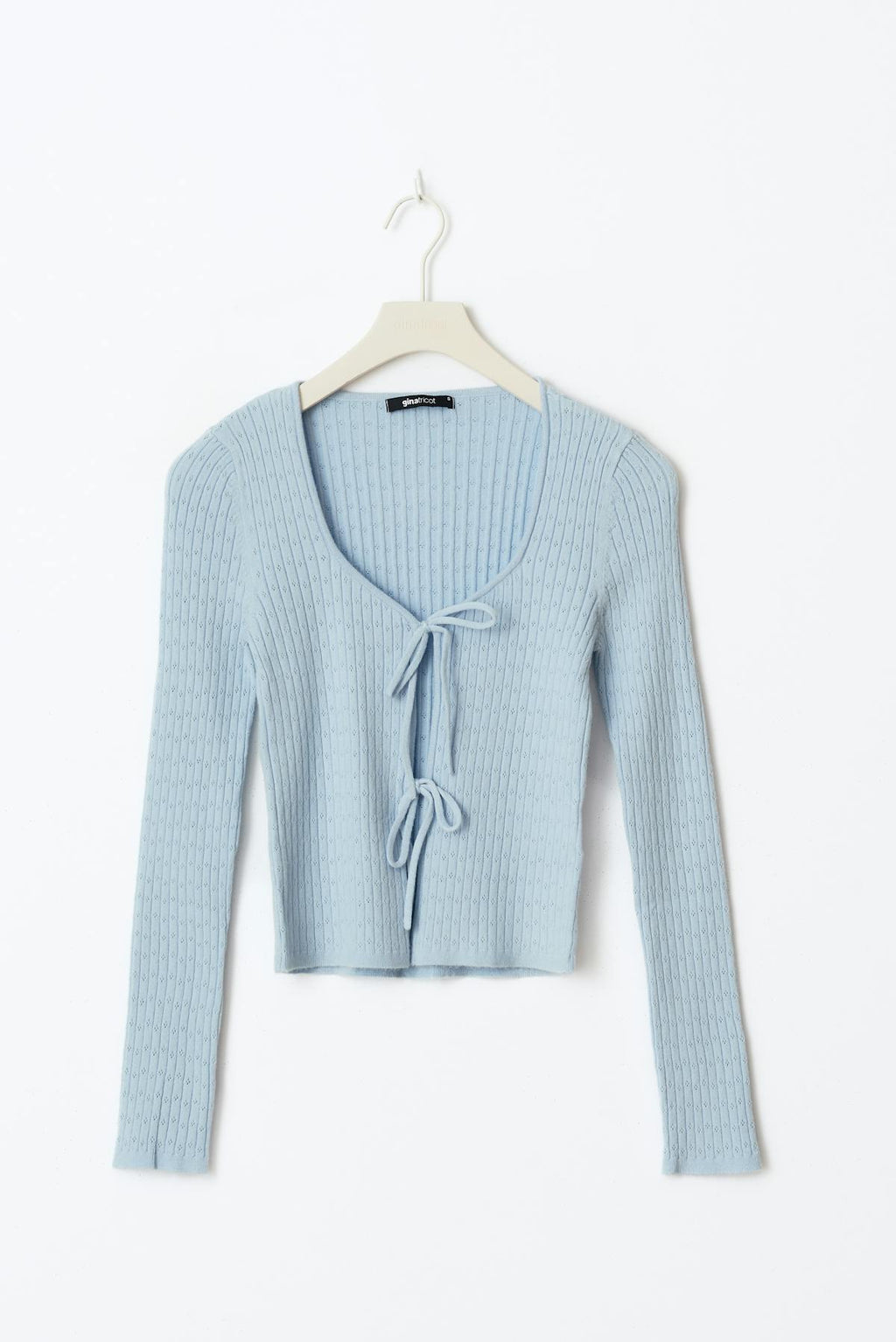 Pointelle knitted cardigan
