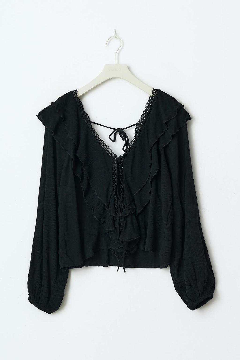 Frill tie blouse