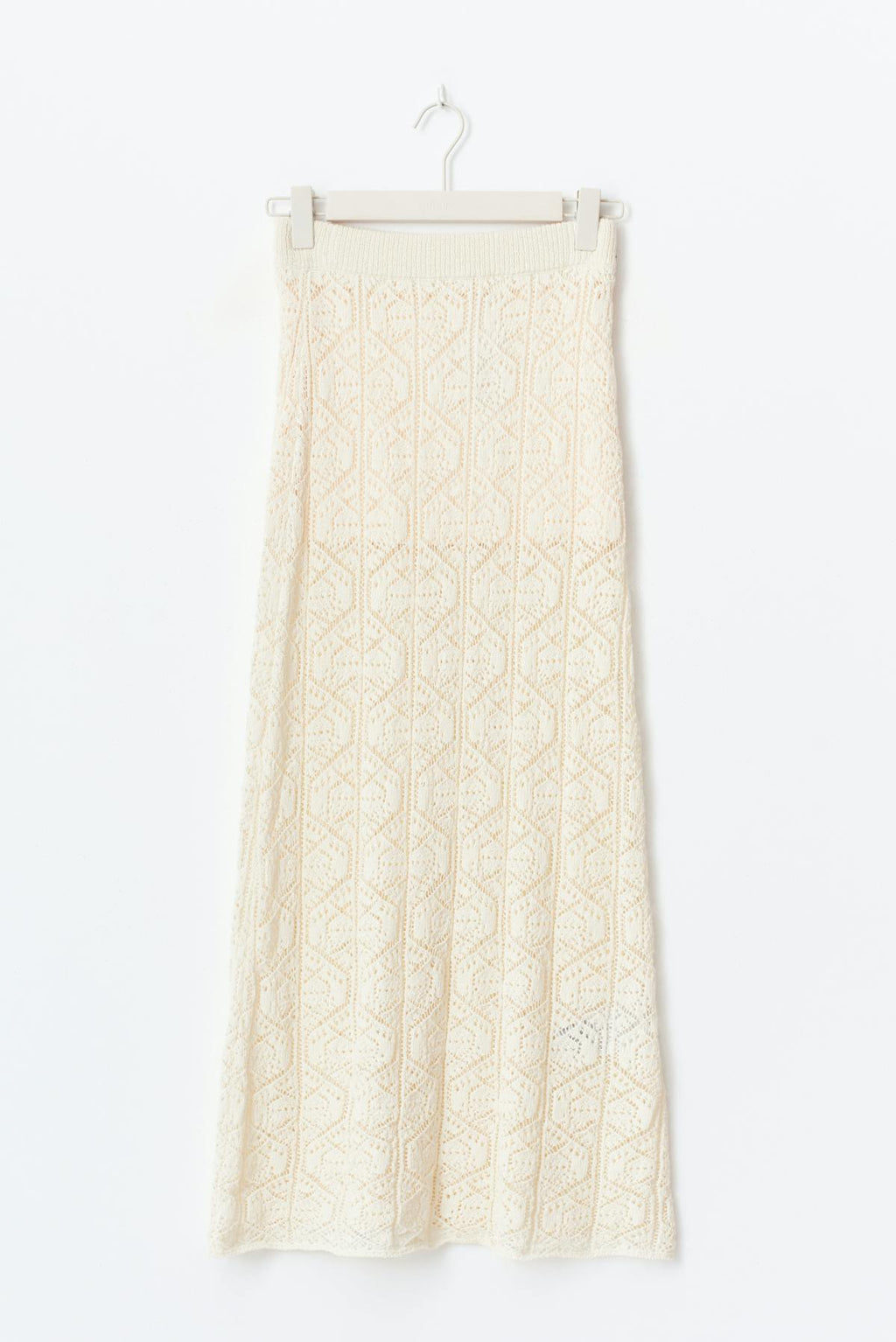 Knitted crochet skirt