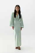 Satin midaxi dress