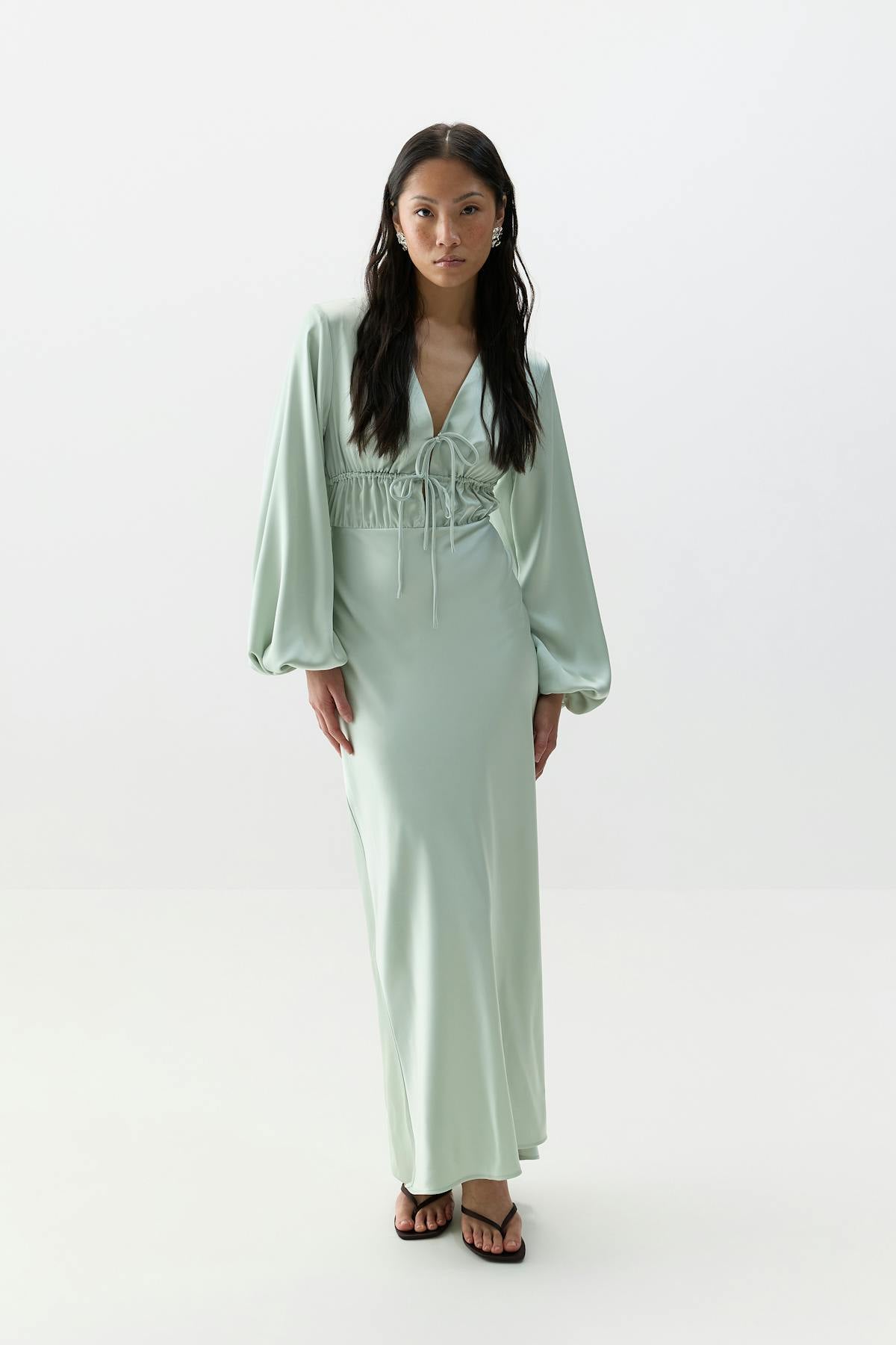 Satin midaxi dress