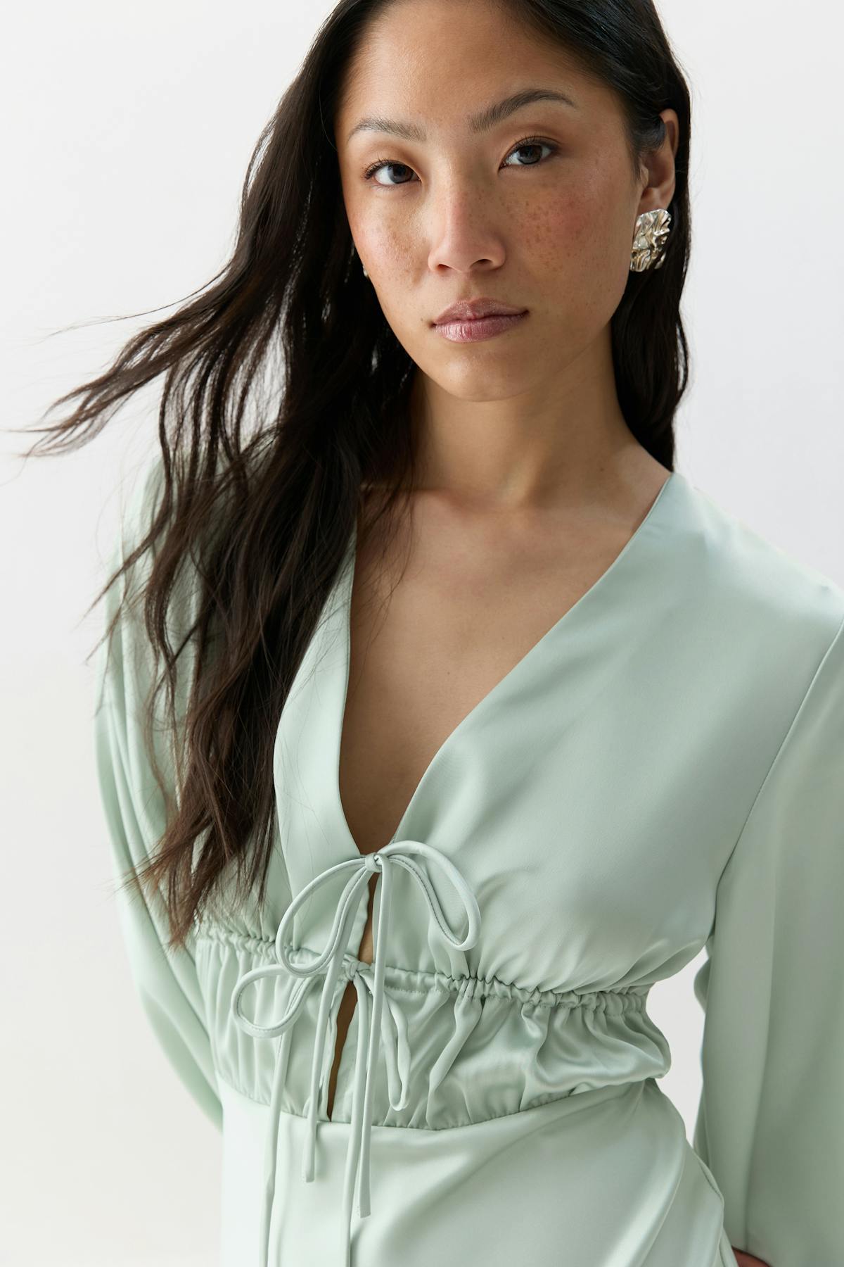 Satin midaxi dress