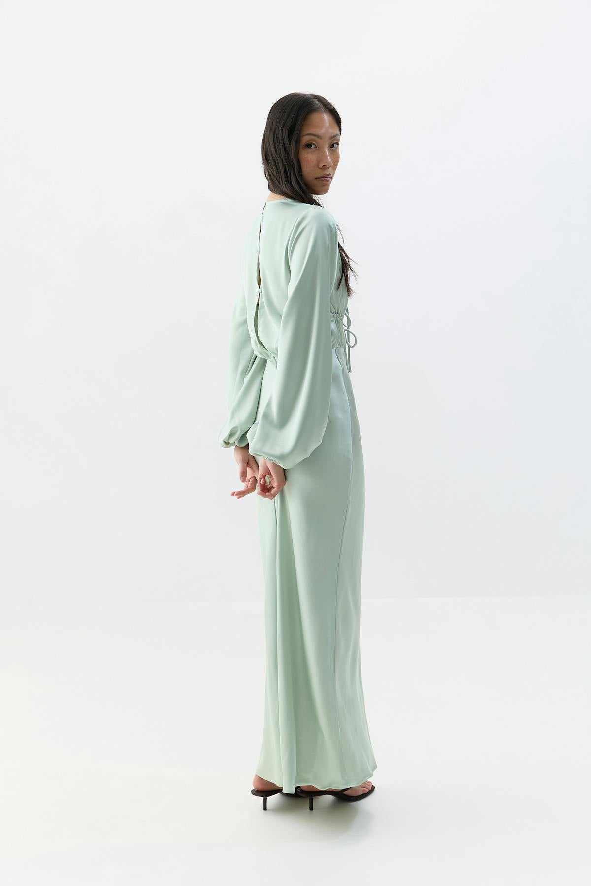 Satin midaxi dress