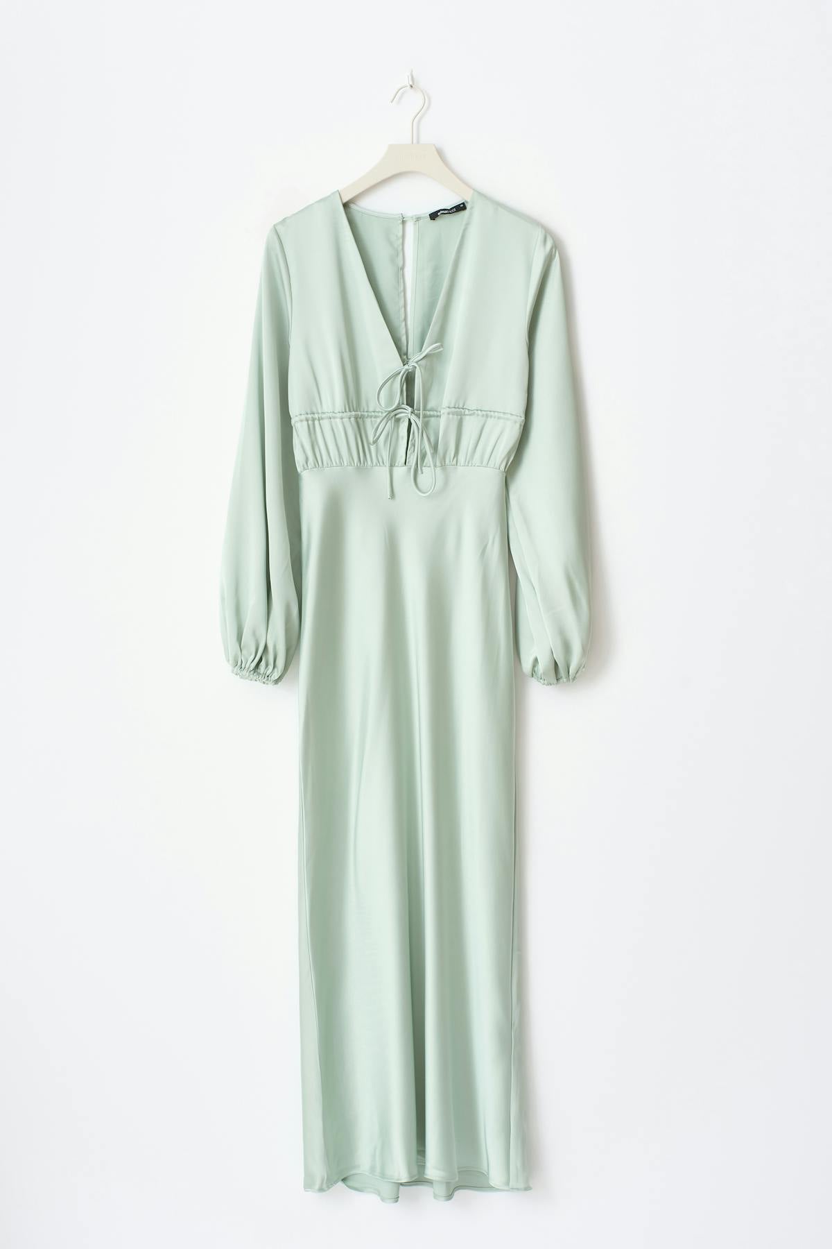Satin midaxi dress