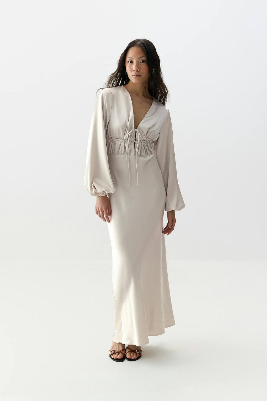 Satin midaxi dress