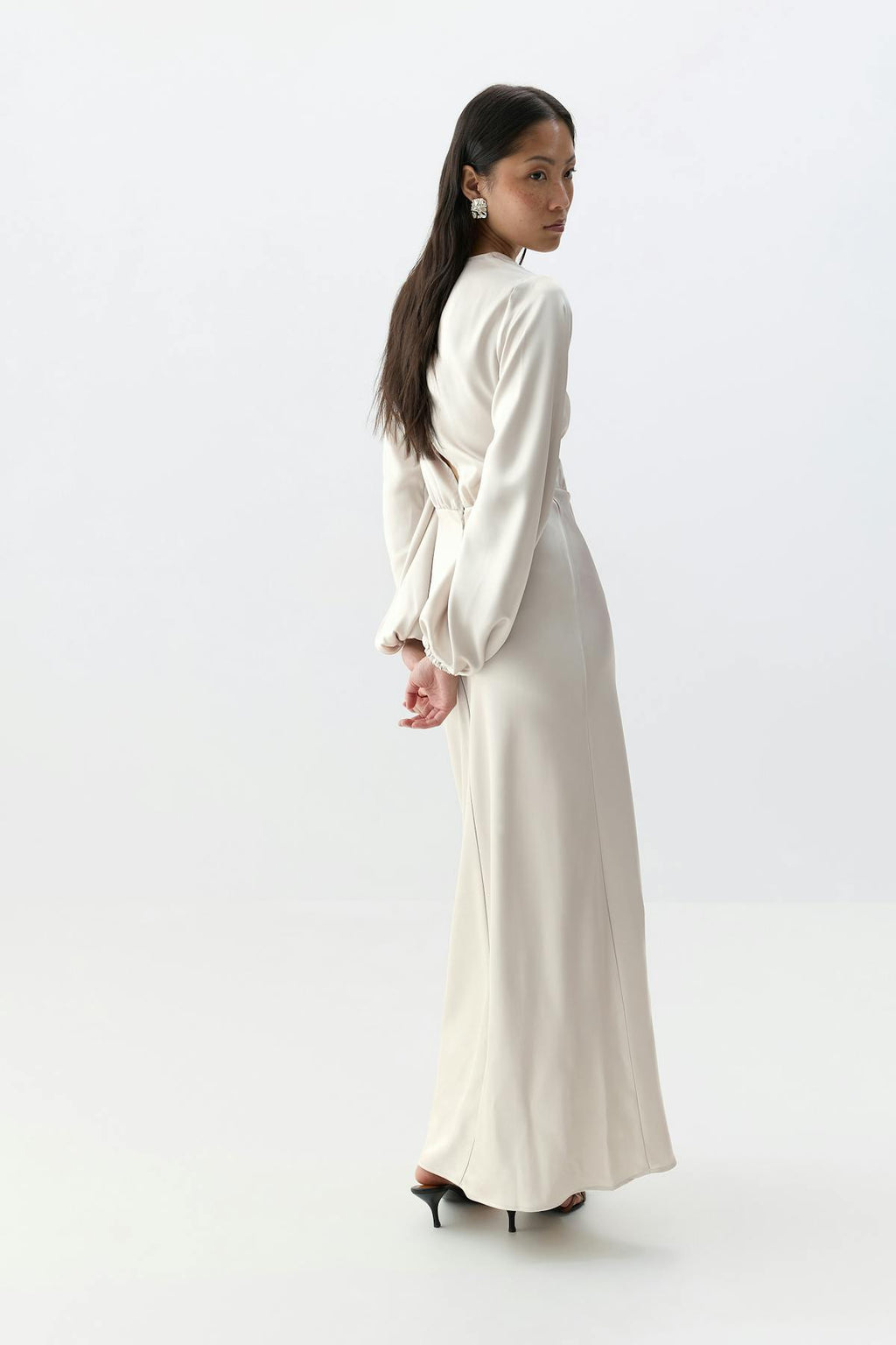 Satin midaxi dress