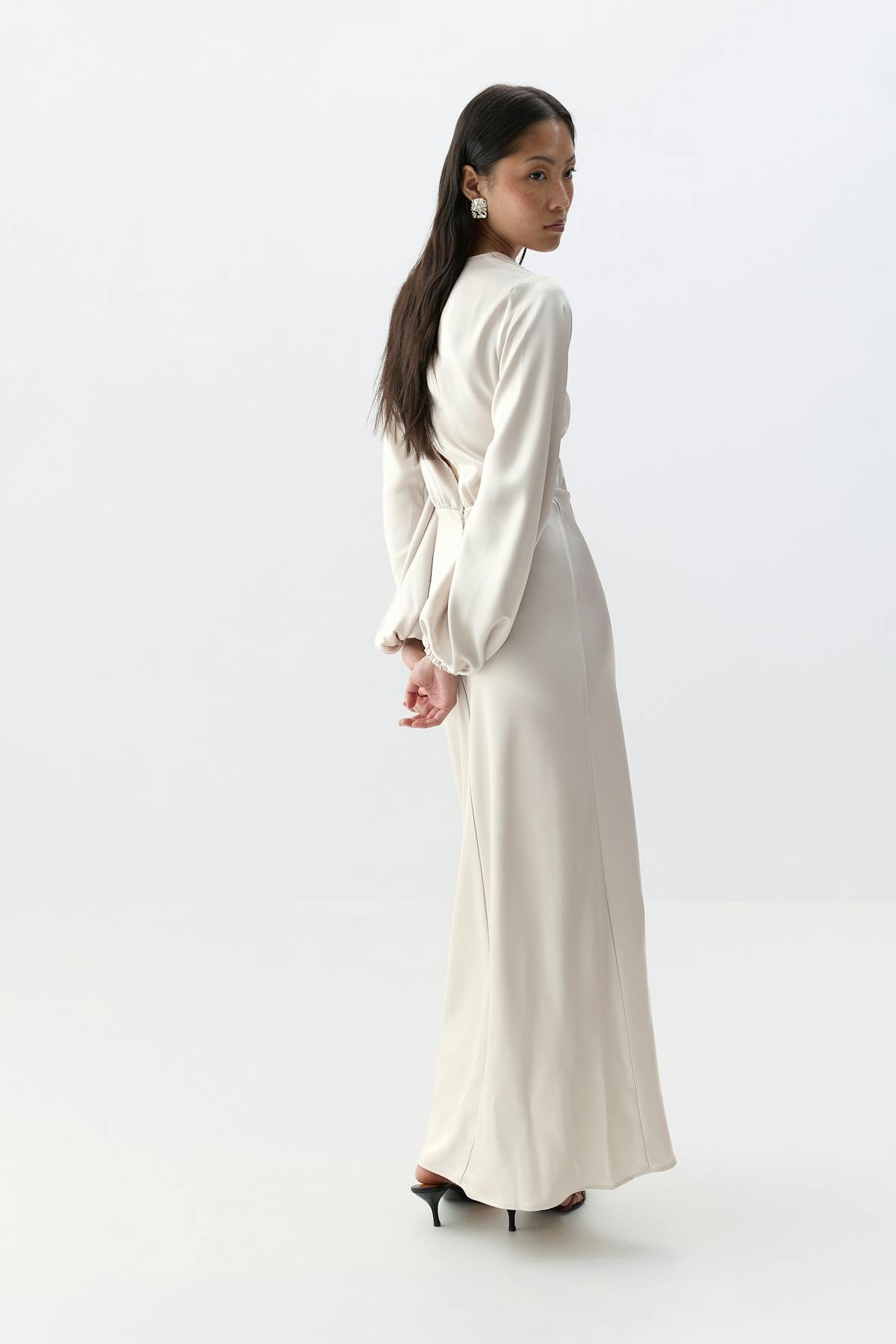 Satin midaxi dress