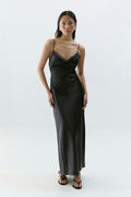 Lace detail maxi dress