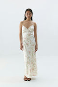 Lace detail maxi dress