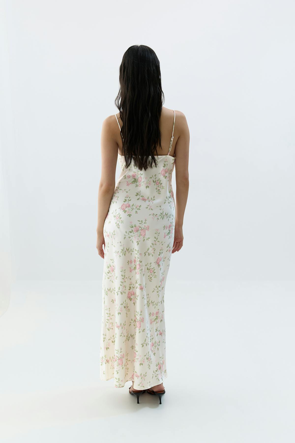 Lace detail maxi dress