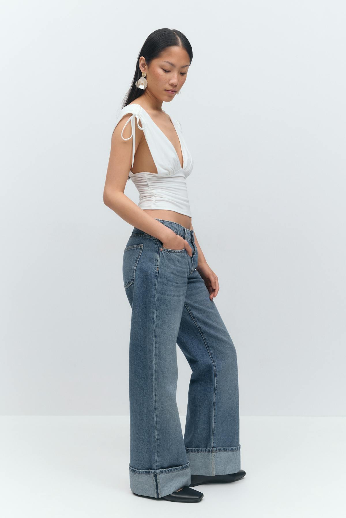 Drawstring top