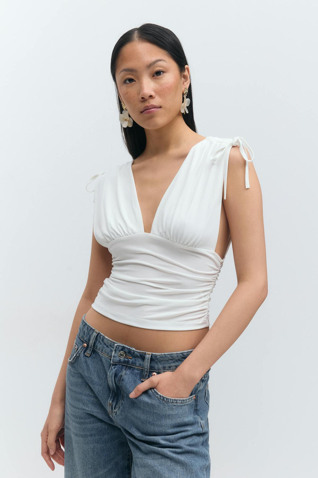 Drawstring top