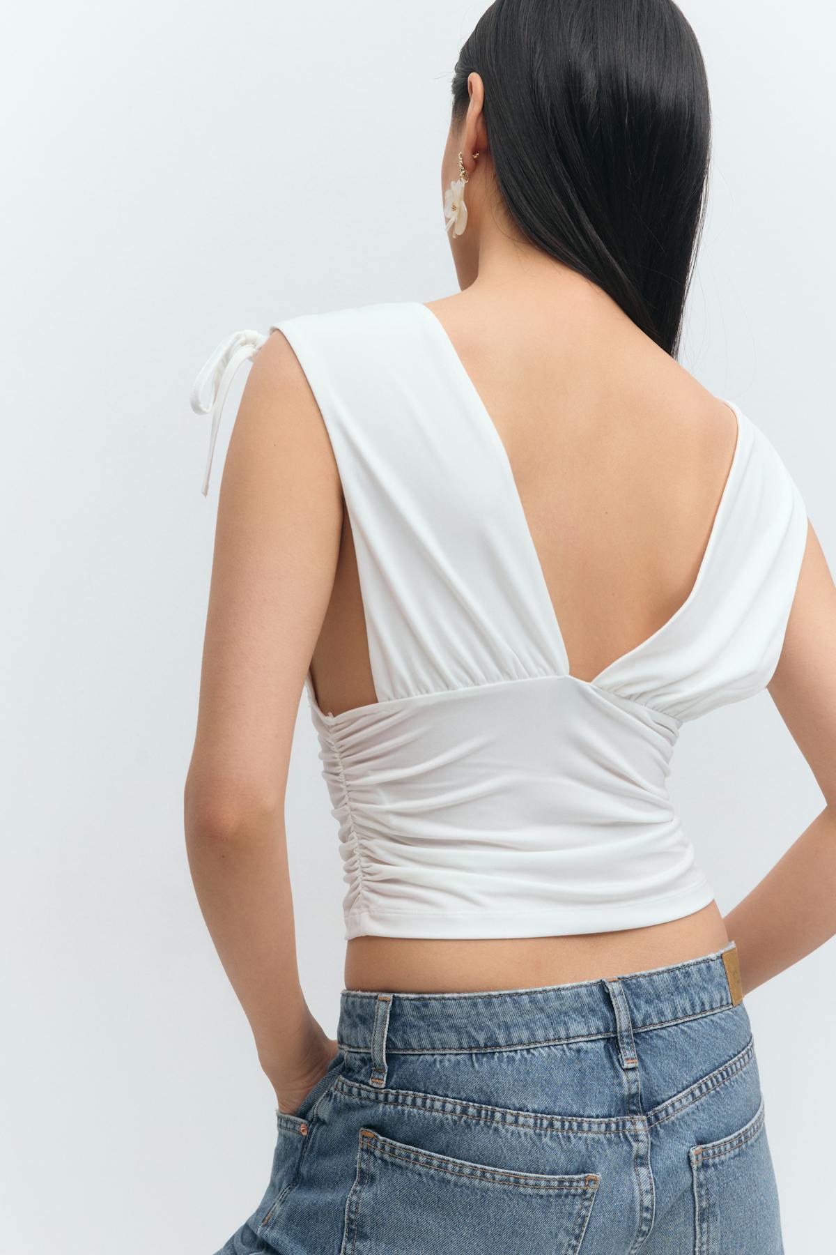 Drawstring top