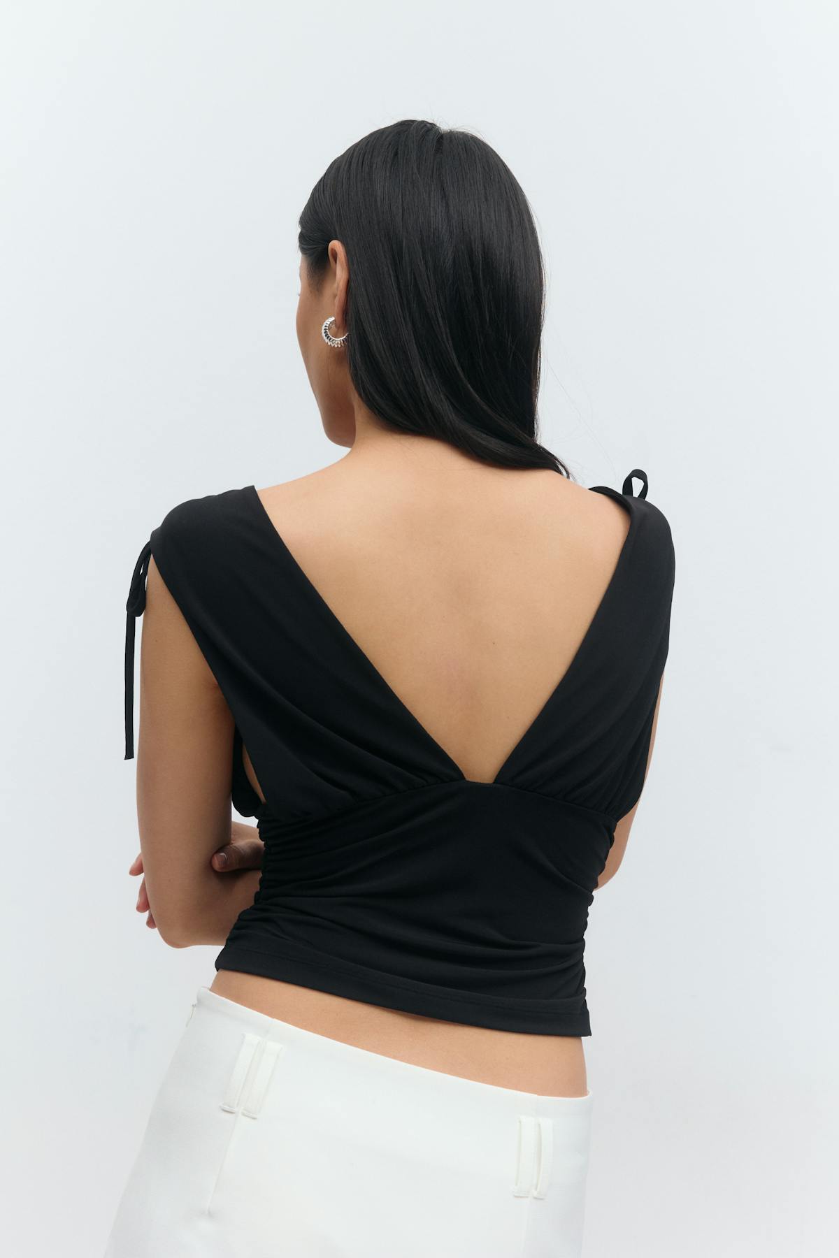 Drawstring top
