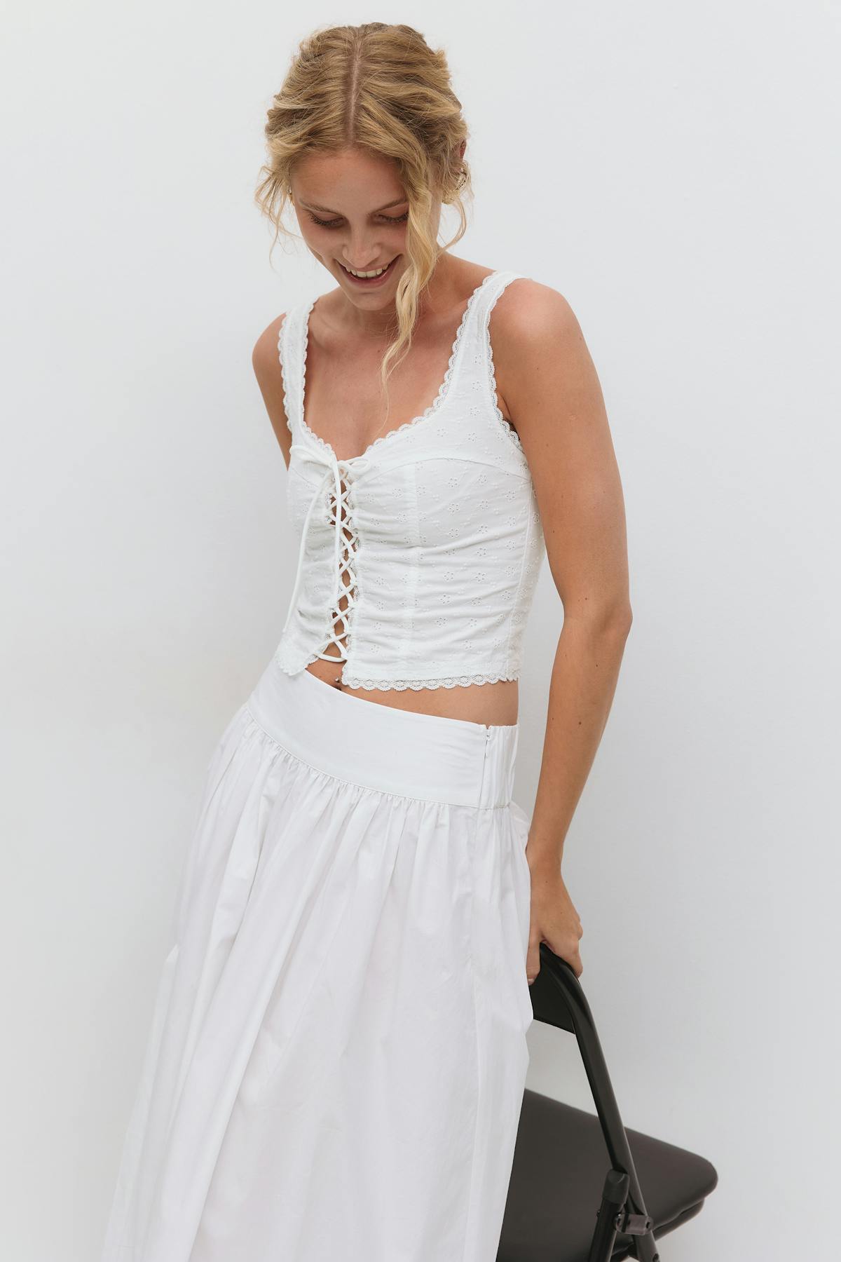 Broderie anglais top