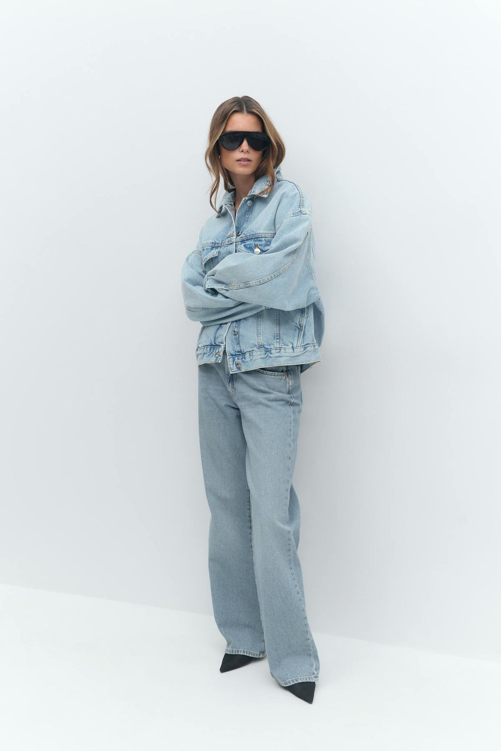 Loose denim jacket