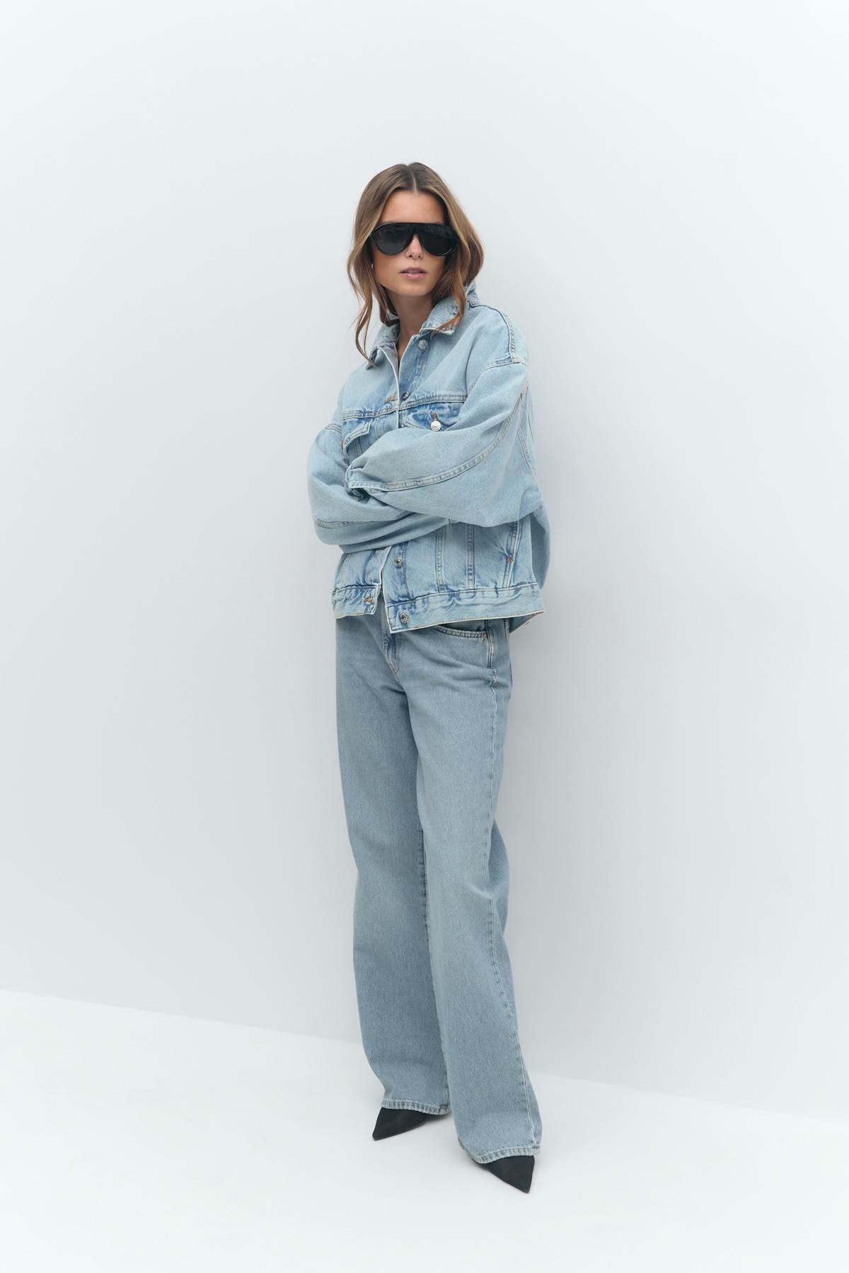 Loose denim jacket