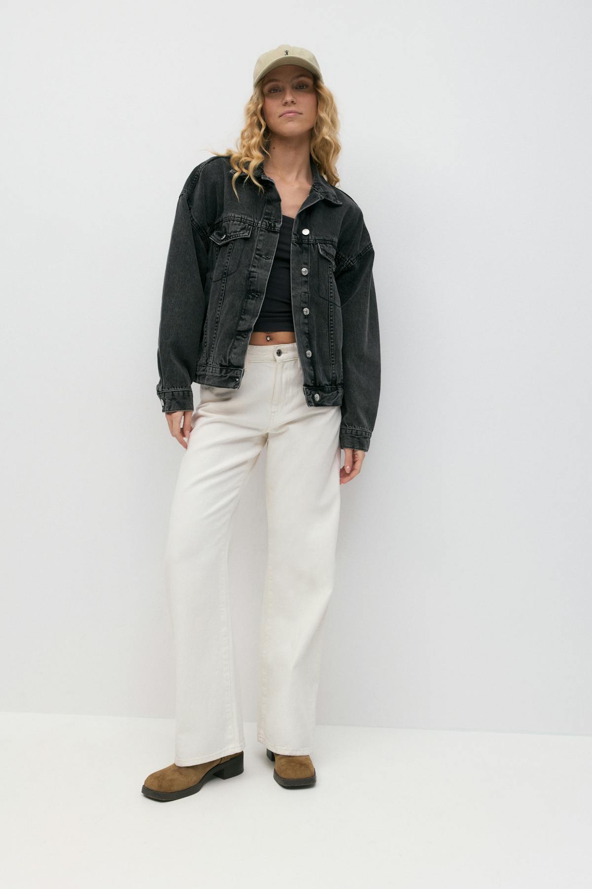Loose denim jacket