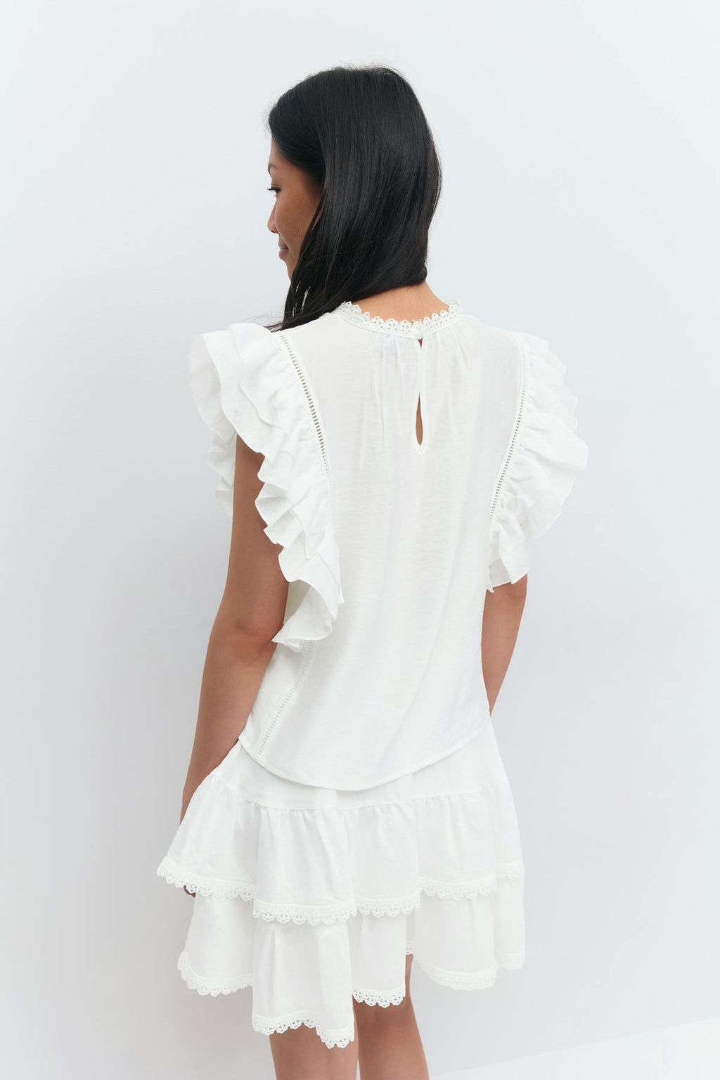 Mini boho frill top