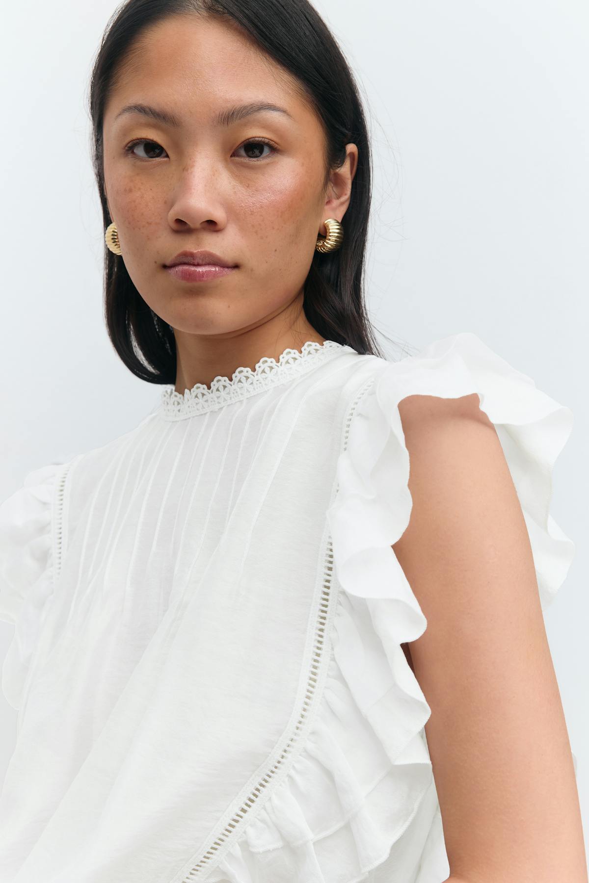 Mini boho frill top