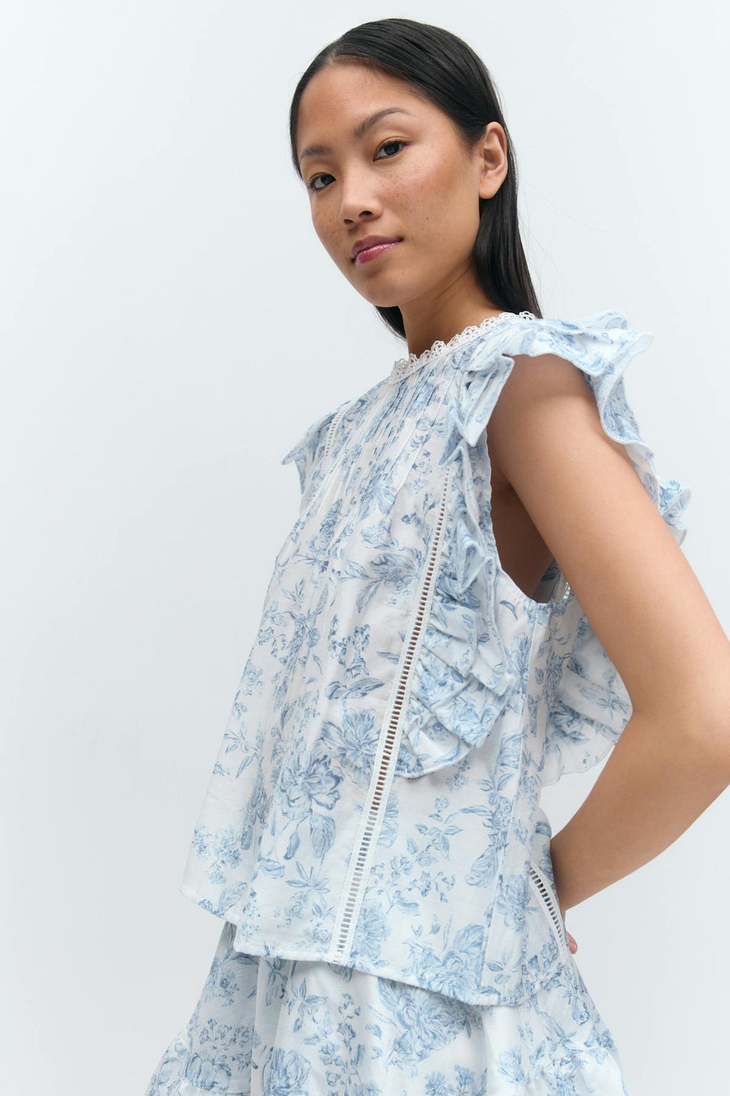 Mini boho frill top