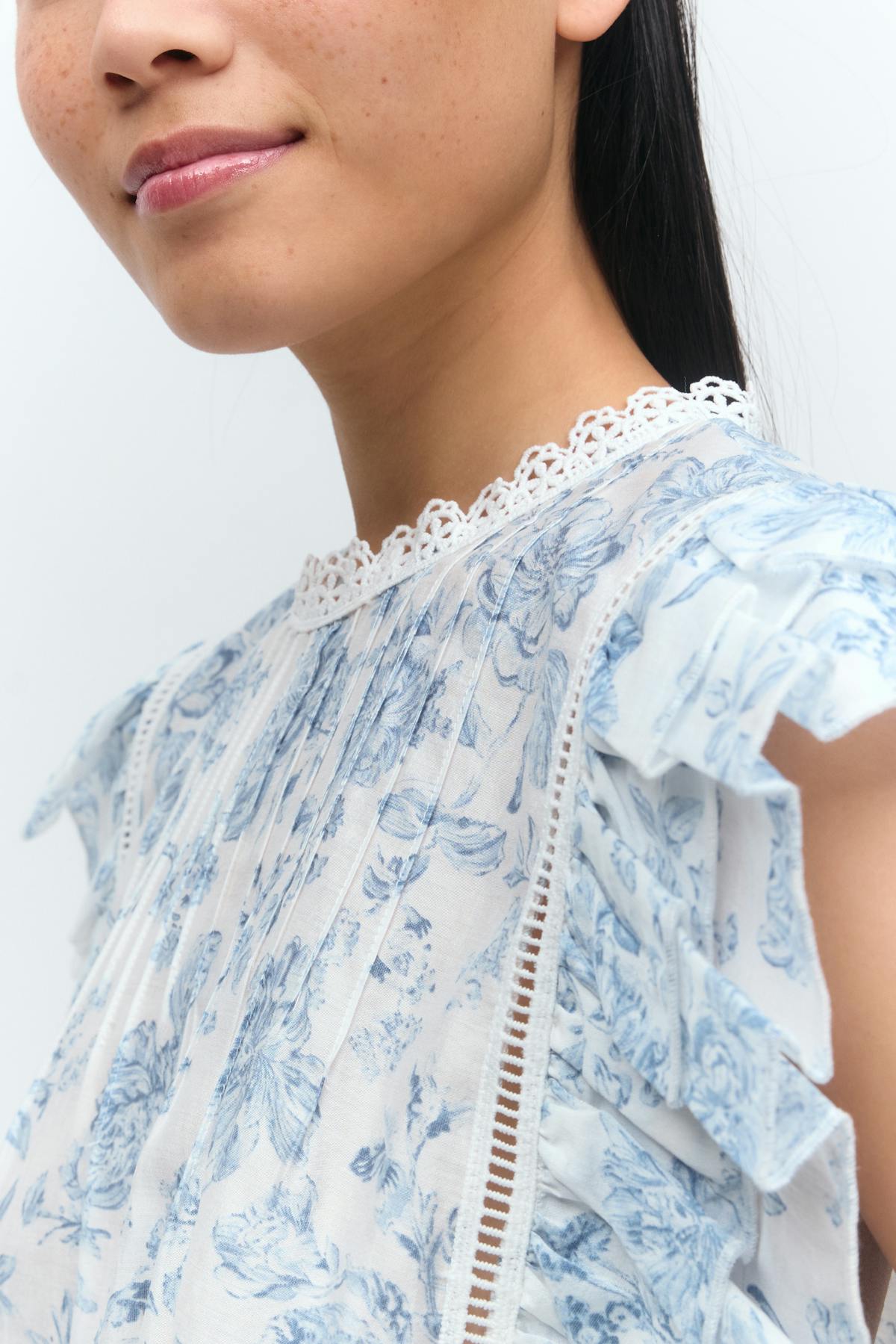Mini boho frill top