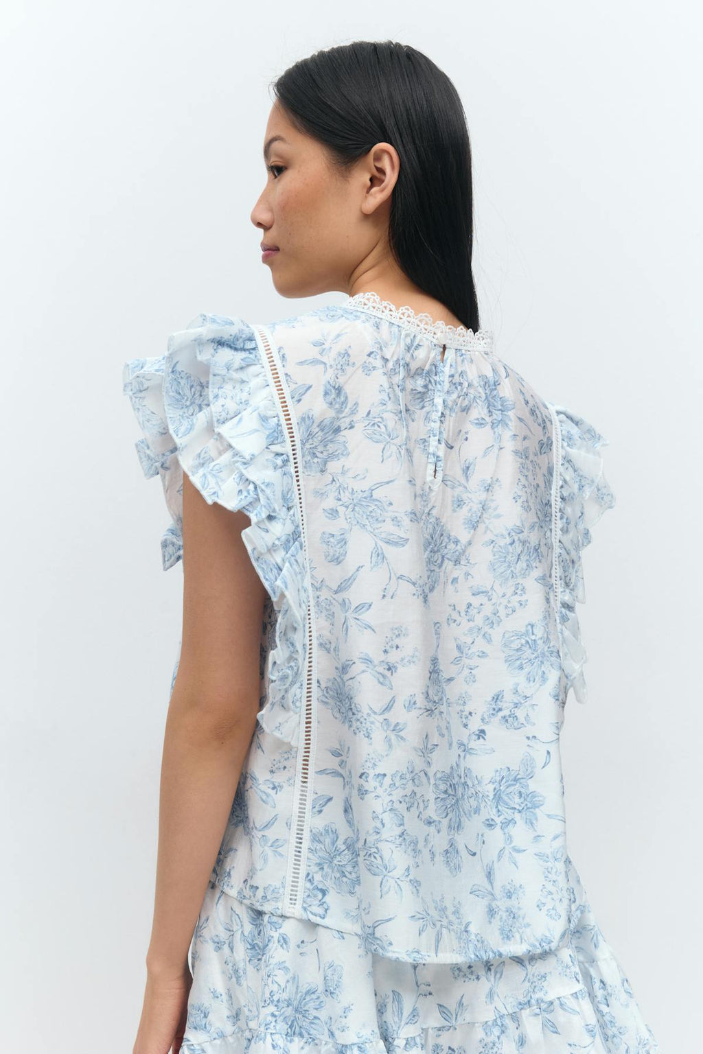 Mini boho frill top