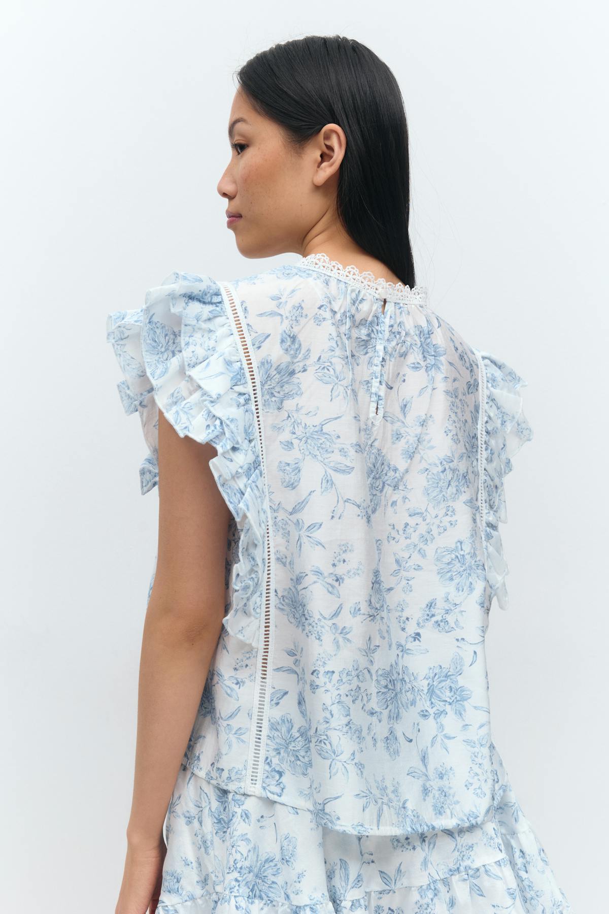Mini boho frill top
