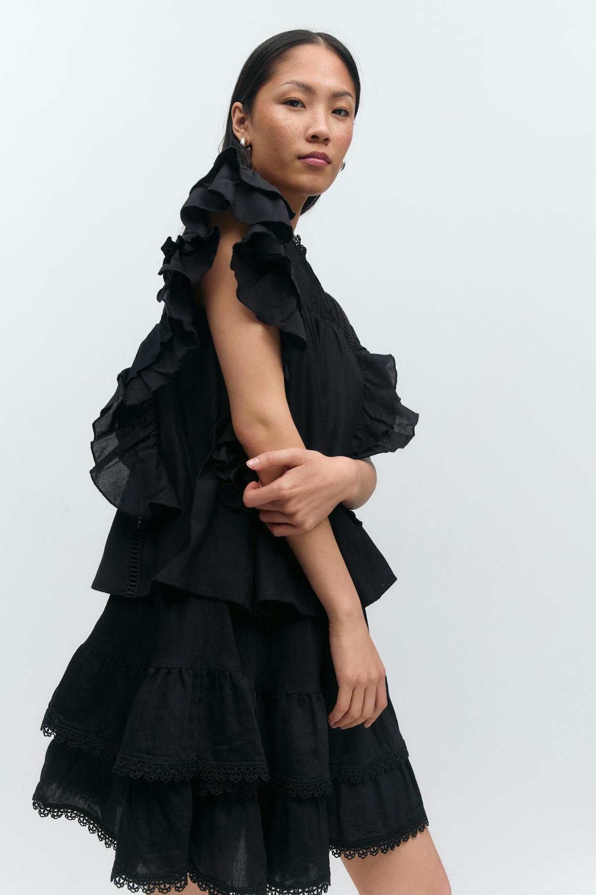 Mini boho frill top